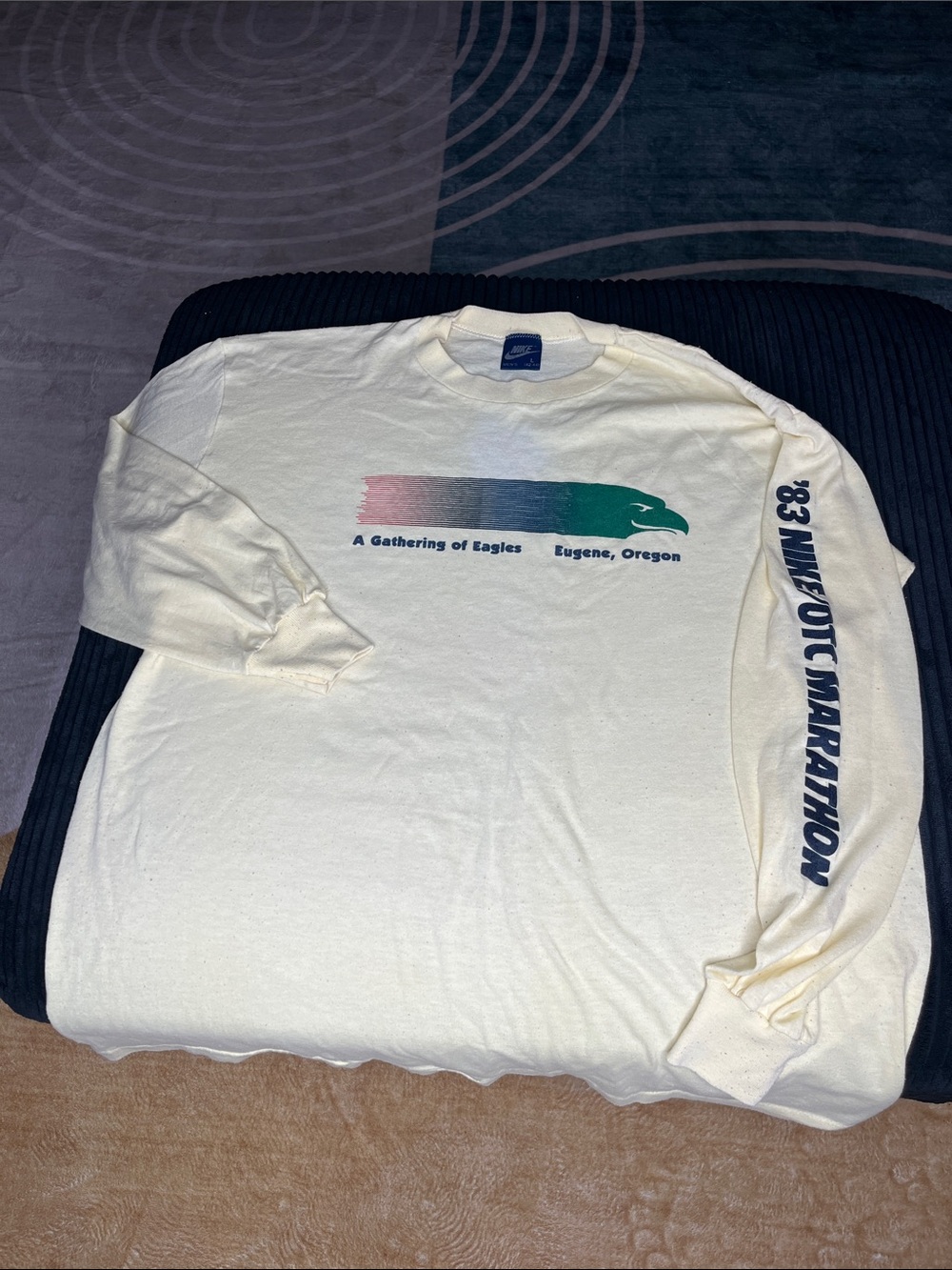 Vintage “ Gathering of Eagles” 1983 Nike OTC Marathon Long-Sleeve Tee